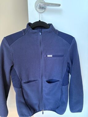Figs Women's Navy Full-Zip Performance Fleece Jacket